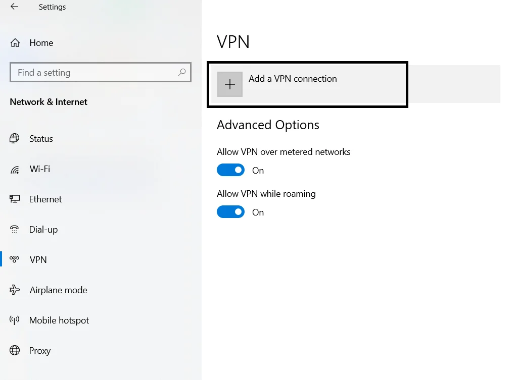 MFA/2FA Two-Factor Authentication for Windows VPN :  Add new VPN connection