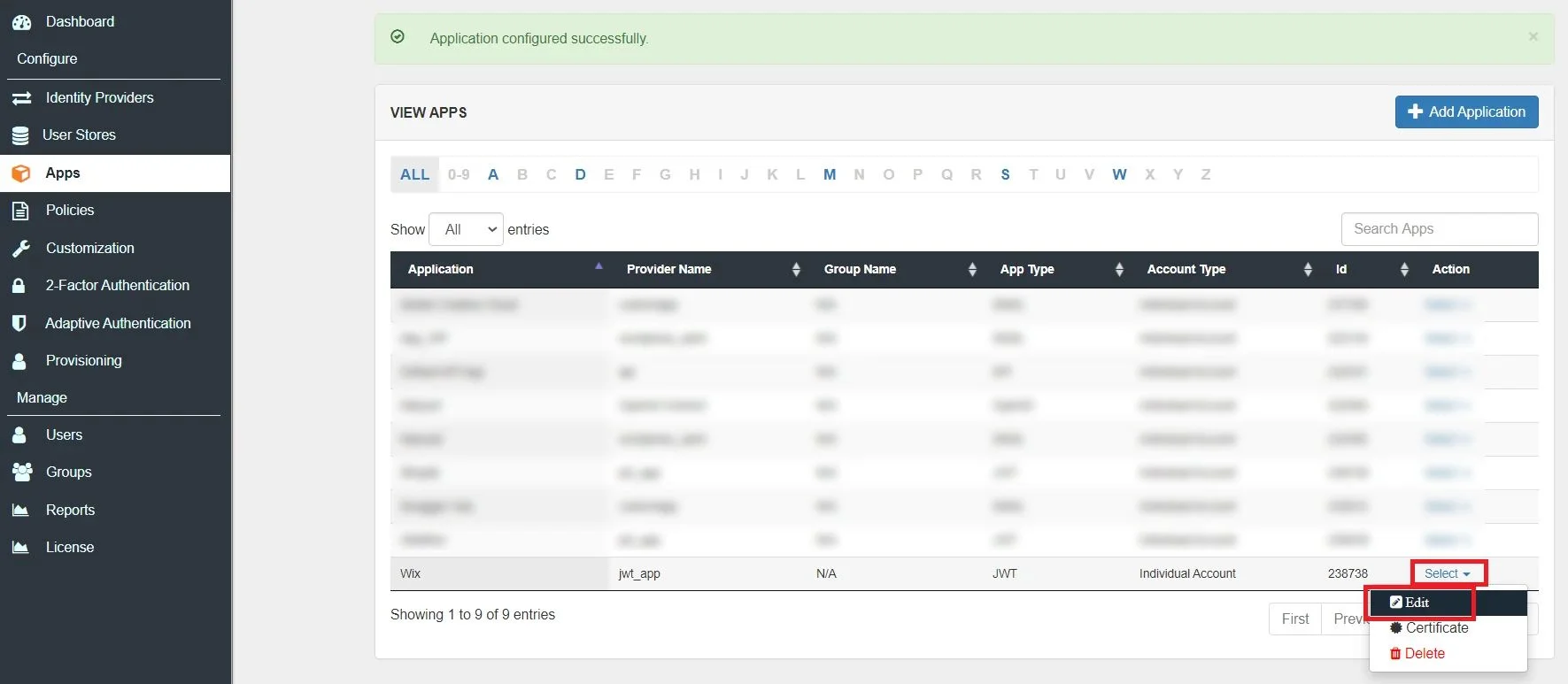 Wix Single Sign-On (SSO): edit-button