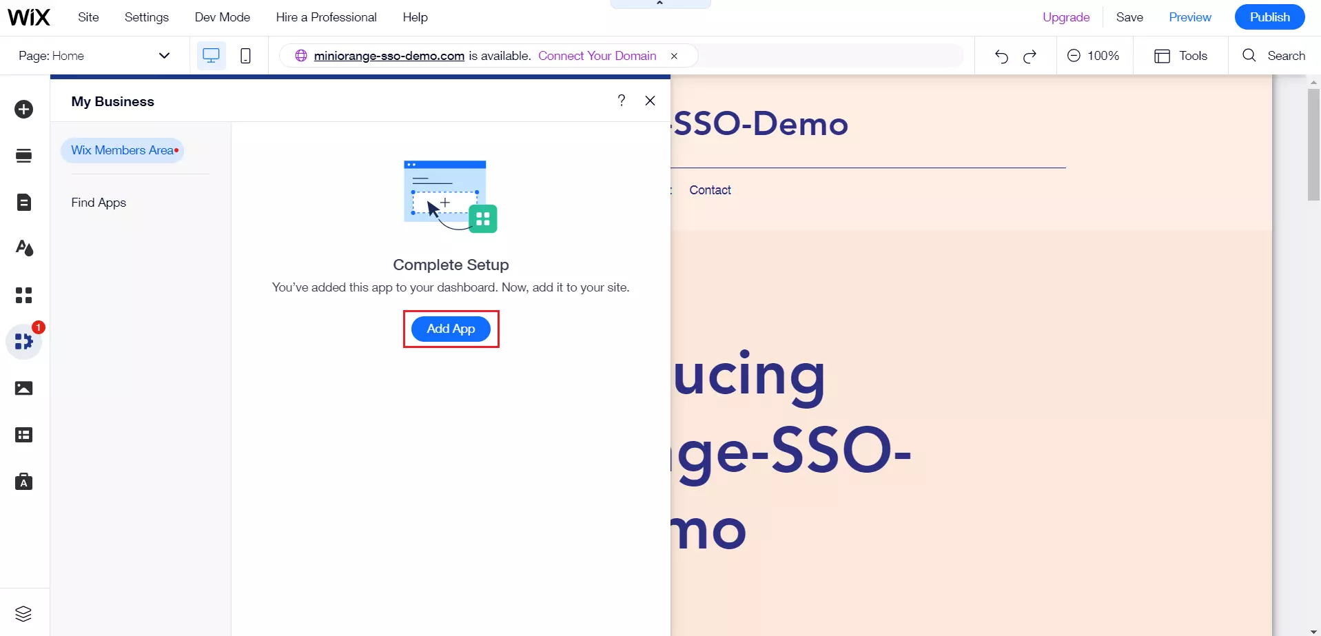 Wix Single Sign-On (SSO)