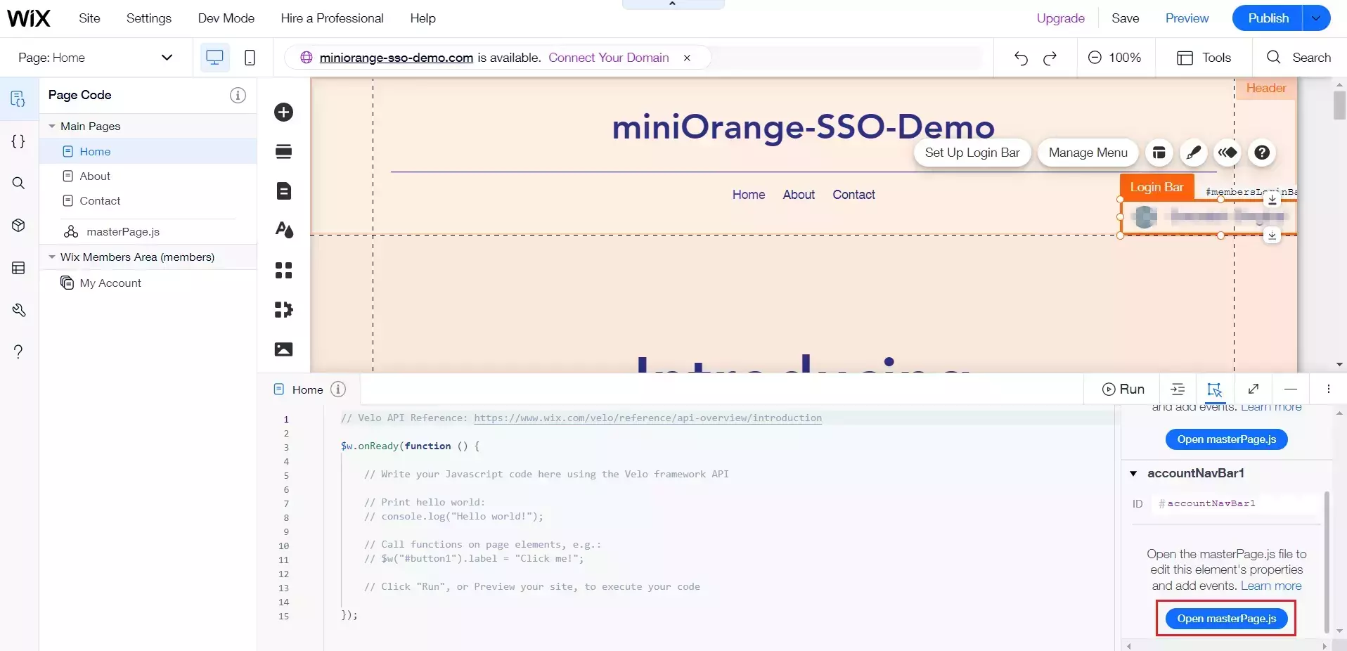 Wix Single Sign-On (SSO)