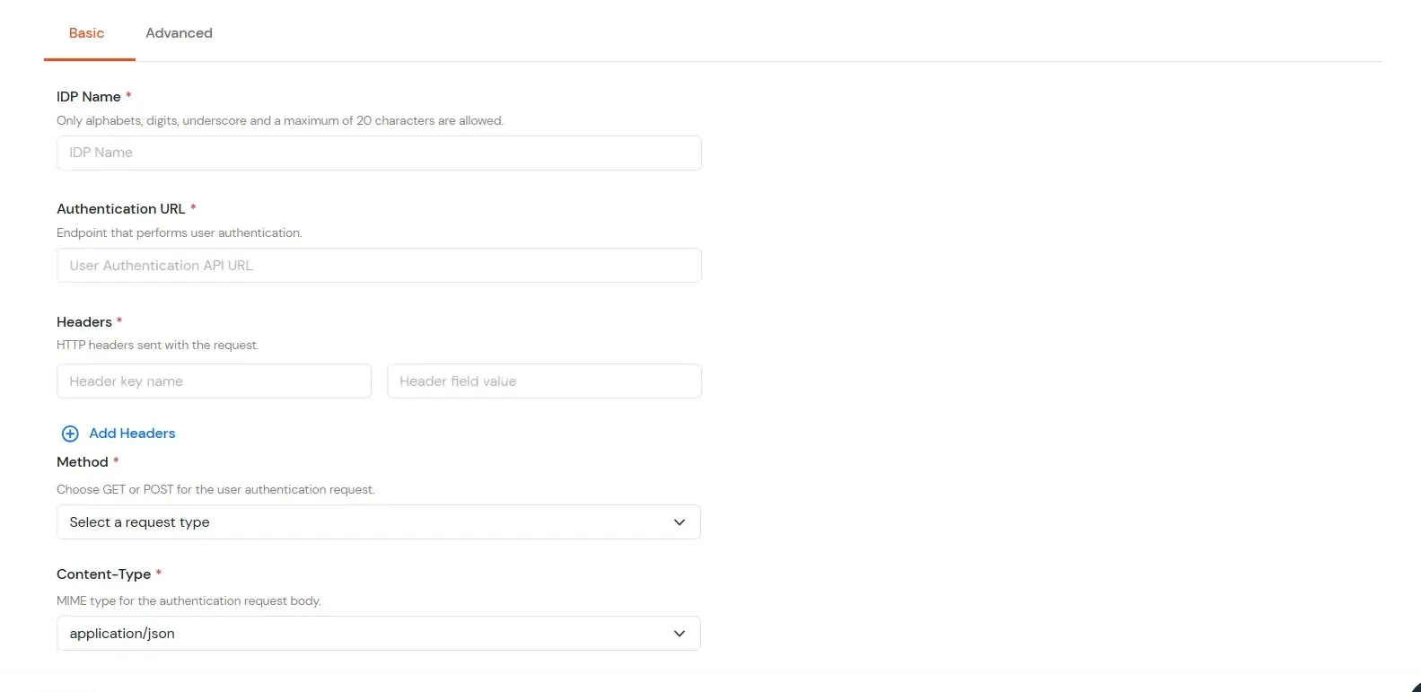 Configurar API: Pestaña básica de WordPress
