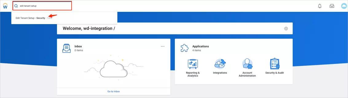 Workday two-factor authentication (2FA) : admin portal