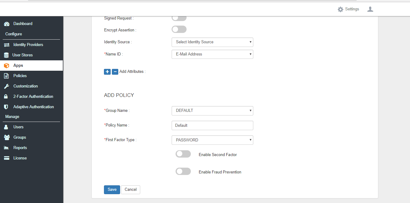 workplace sso add new policy