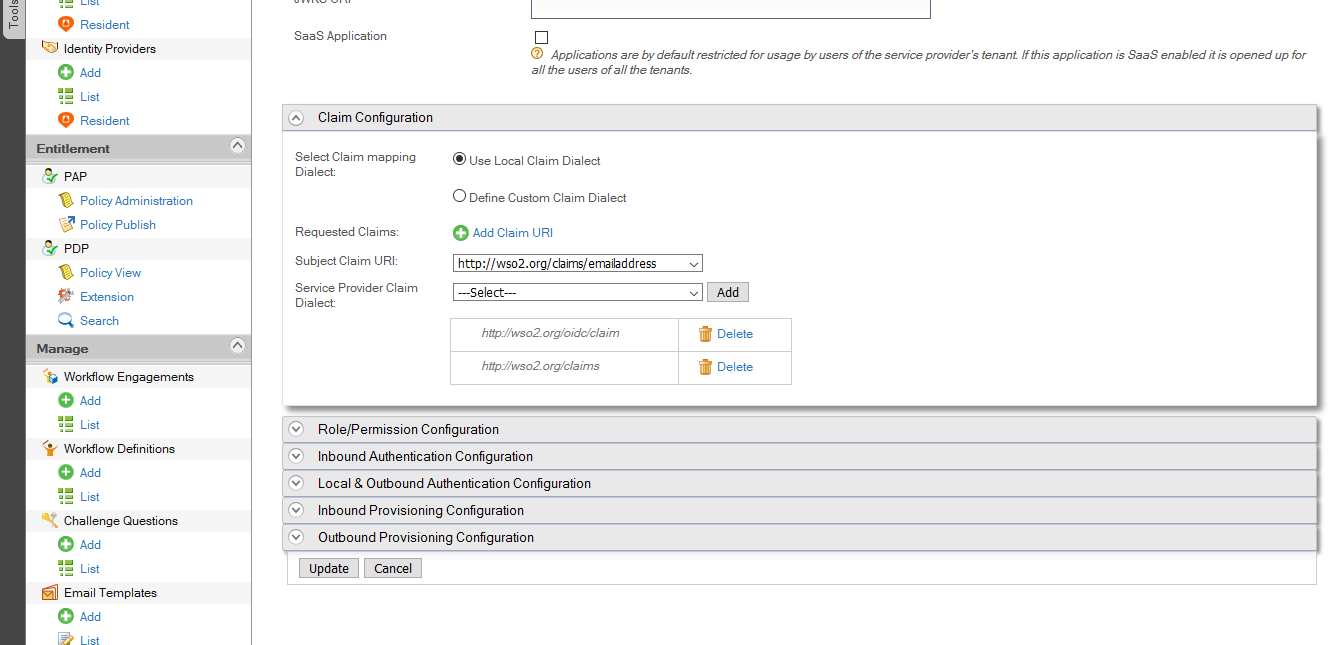 WSO2 IS SSO: Claim Redirects