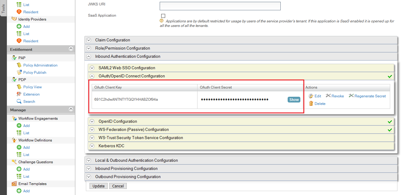 WSO2 Single Sign-On (SSO): Get Client ID and Client Secret