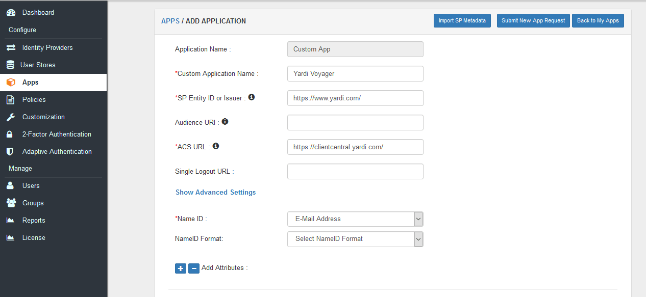 yardi voyager single sign on (sso) configuration steps