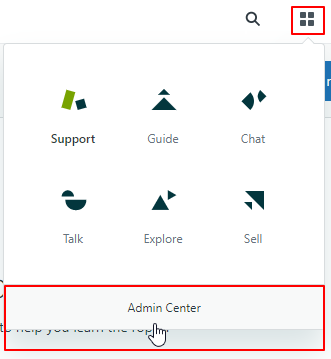 zendesk jwt sso click on admin center button