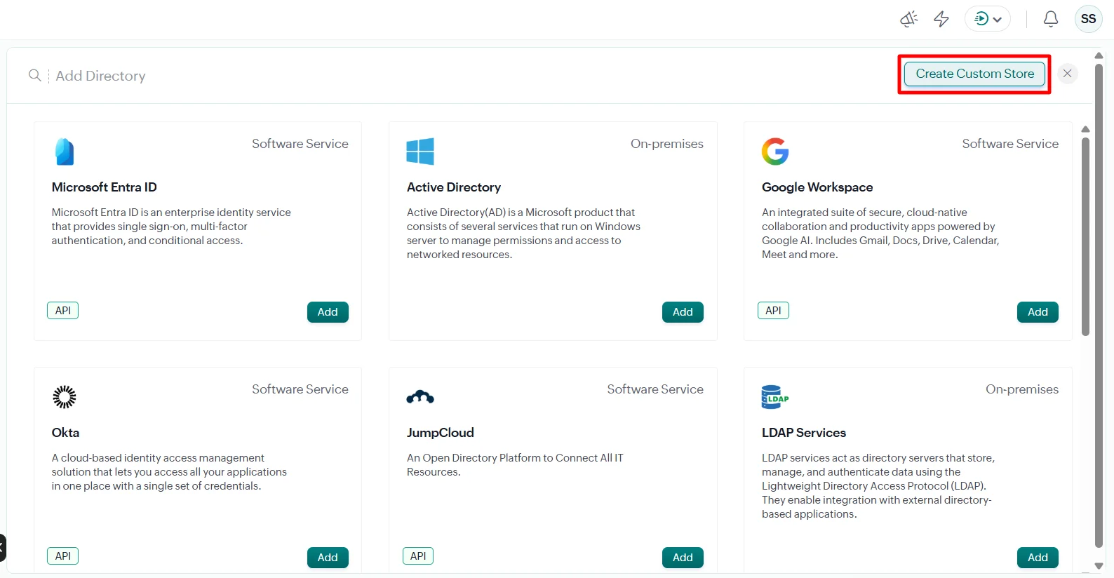 Zoho SCIM Provisioning: Create Custom Store