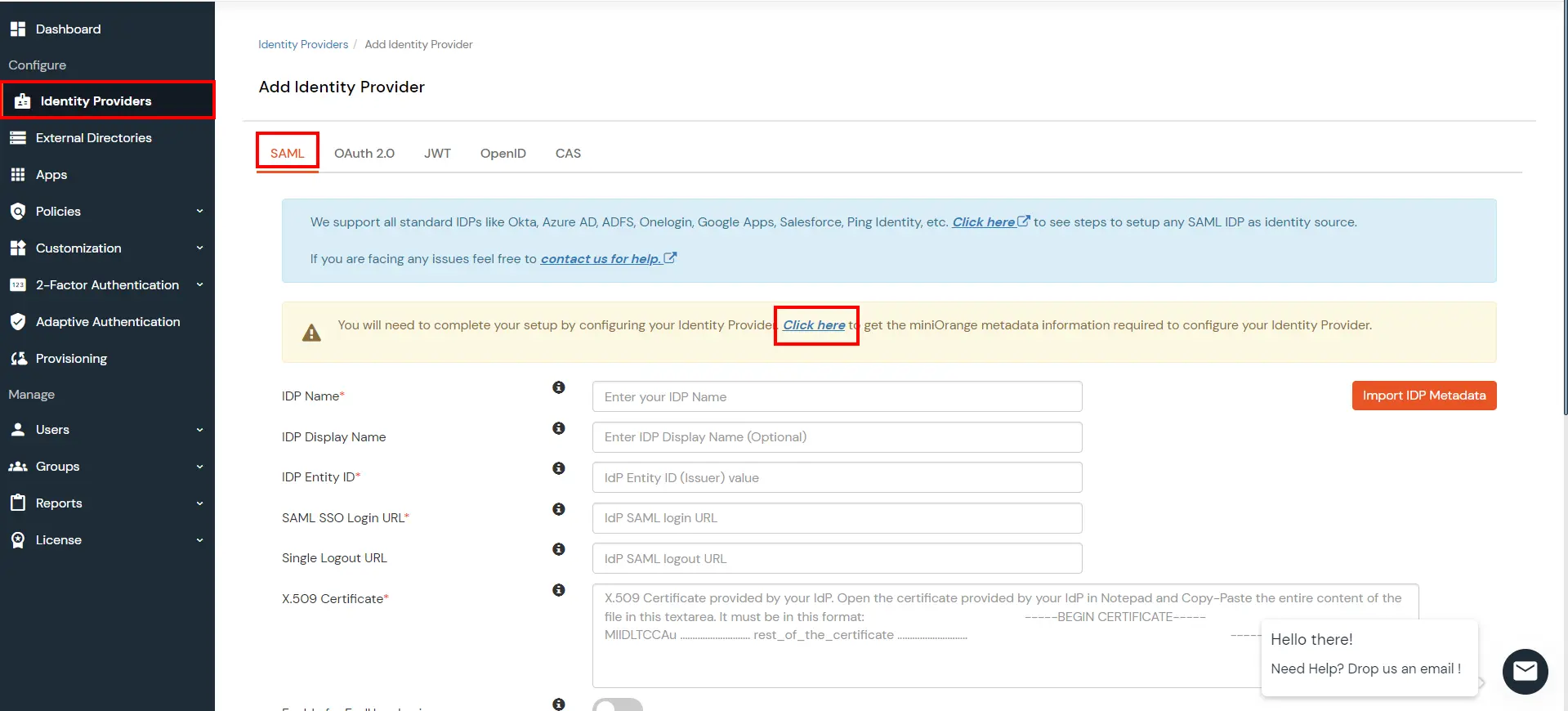 Configure Zoho Single Sign-On (SSO)
