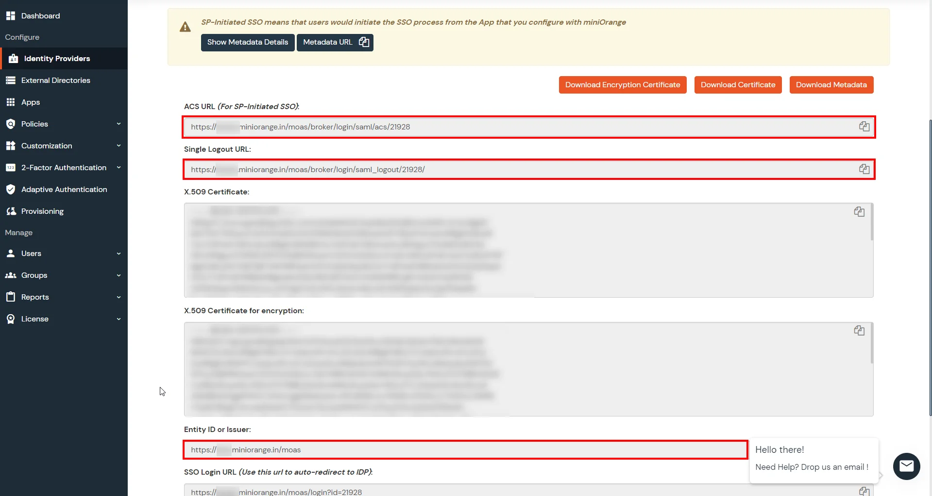 Configure Zoho Single Sign-On (SSO)