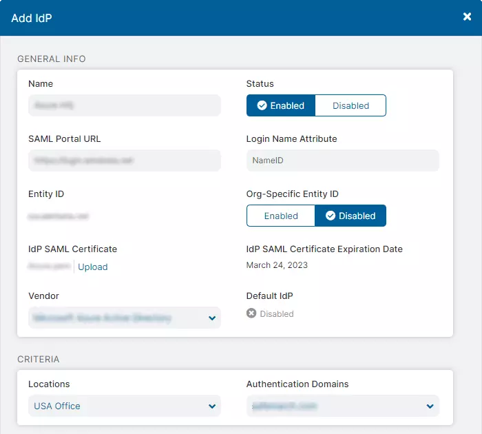 Z-Scaler Single Sign-On (sso) setup single sign-on