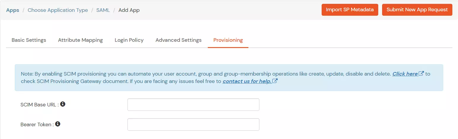 AWS SCIM Provisioning configuration