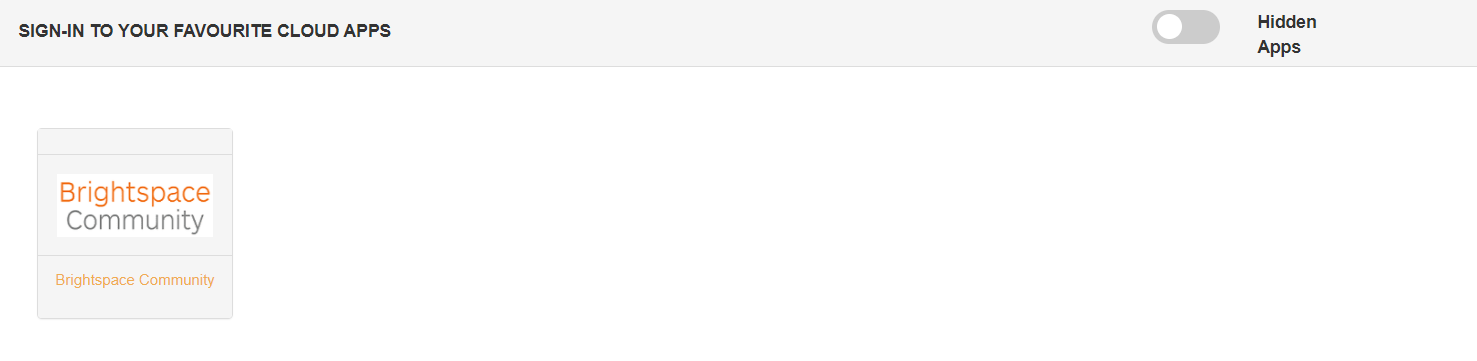 Brightspace Single Sign-On (SSO) manage apps