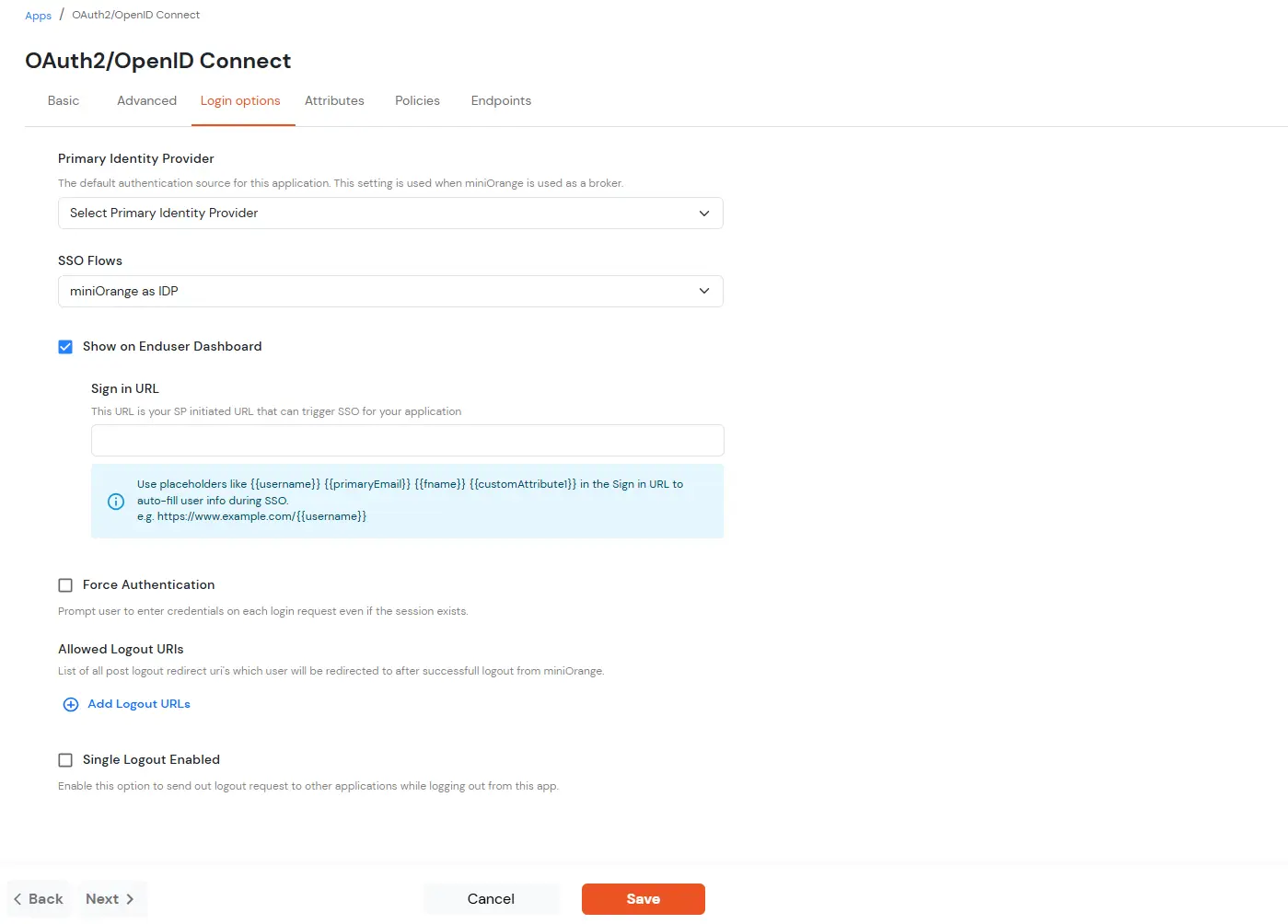 Navigate to Login options tab
