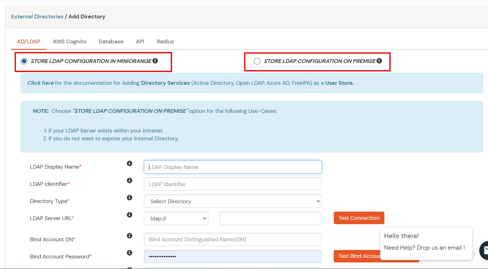 Two-Factor Authentication : Select ad/ldap user store type