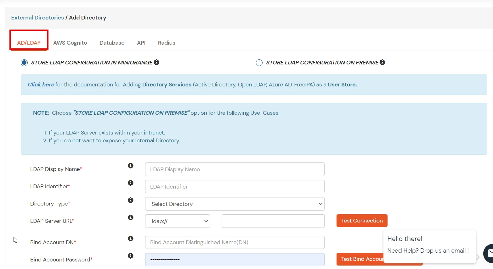 2FA: Select AD/LDAP as user store