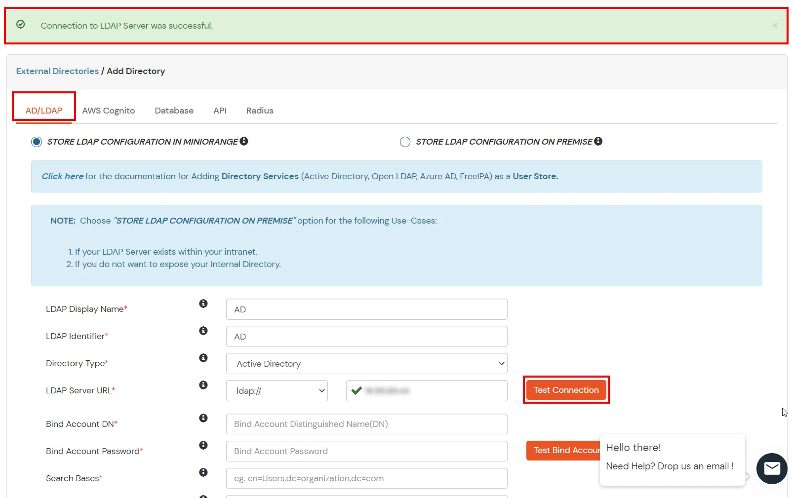 MFA/2FA: Configure LDAP server URL Connection