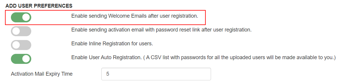 MFA/Two-Factor Authentication(2FA) for Enable sending Welcome Emails after user registration