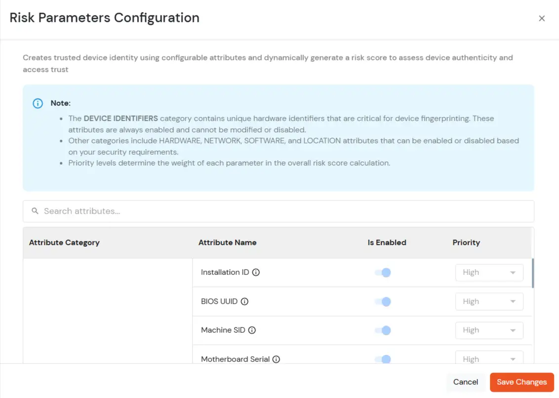 Adaptive Authentication for Freshdesk: Risk Parameter