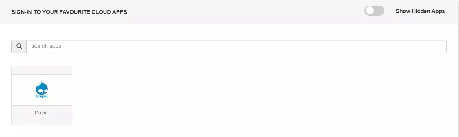 Drupal Single Sign-On (SSO) manage apps