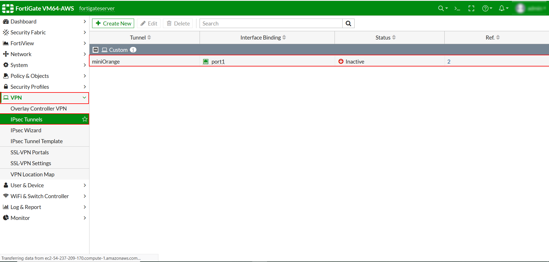 Fortinet MFA 2FA Multi-Factor / two factor authentication for : Select IPSec Tunnel