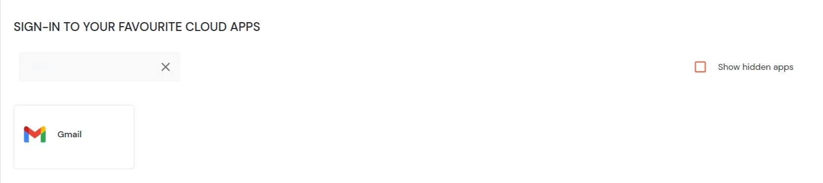 Gmail Single Sign-On (SSO) manage apps