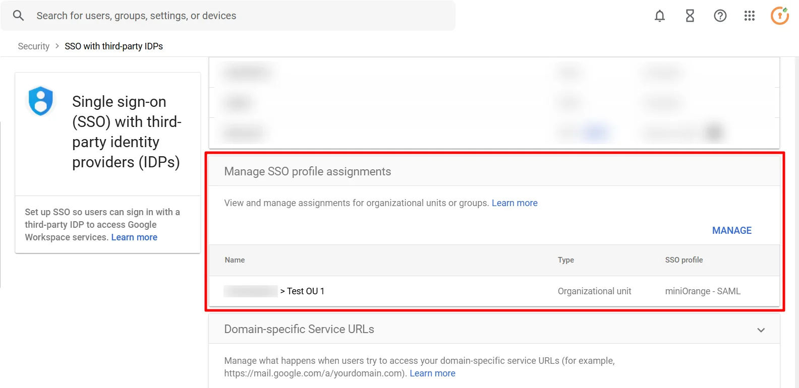 Gmail SSO (Single Sign-On) Assigning the SSO Profile to OU and Groups
