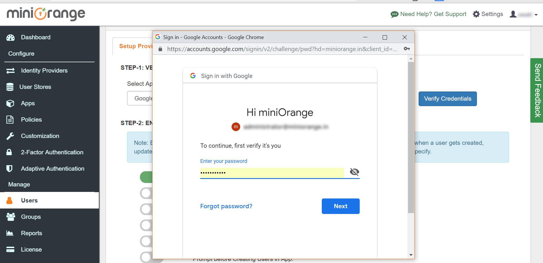 Google Workspace directory integration Login
