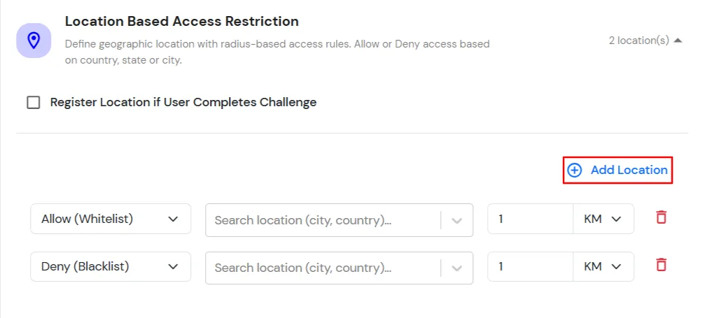 Adaptive MFA Location Restriction