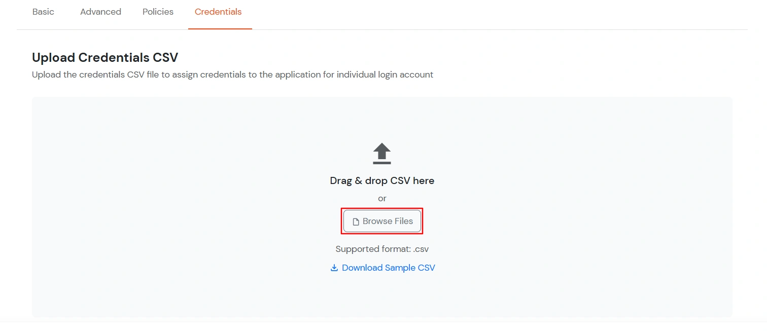 Xero Single Sign-On (SSO) browse csv file user credentials