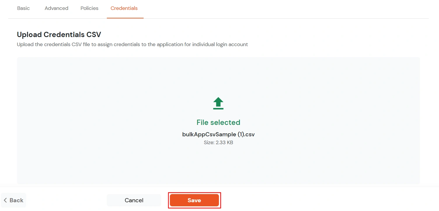 Xero Single Sign-On (SSO) save upload user credentials