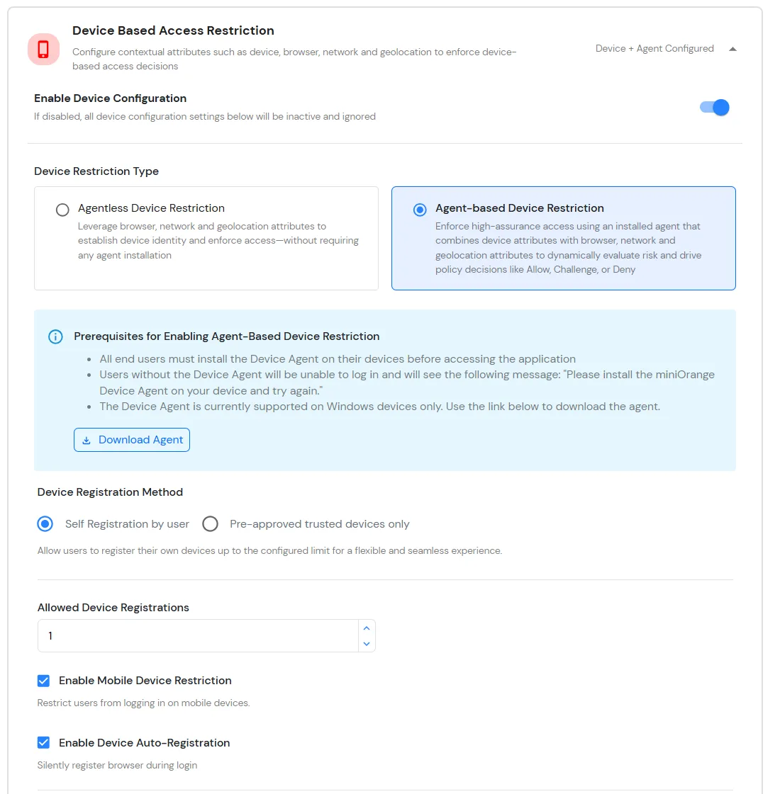 Adaptive Authentication for Freshdesk: Self Registration by User