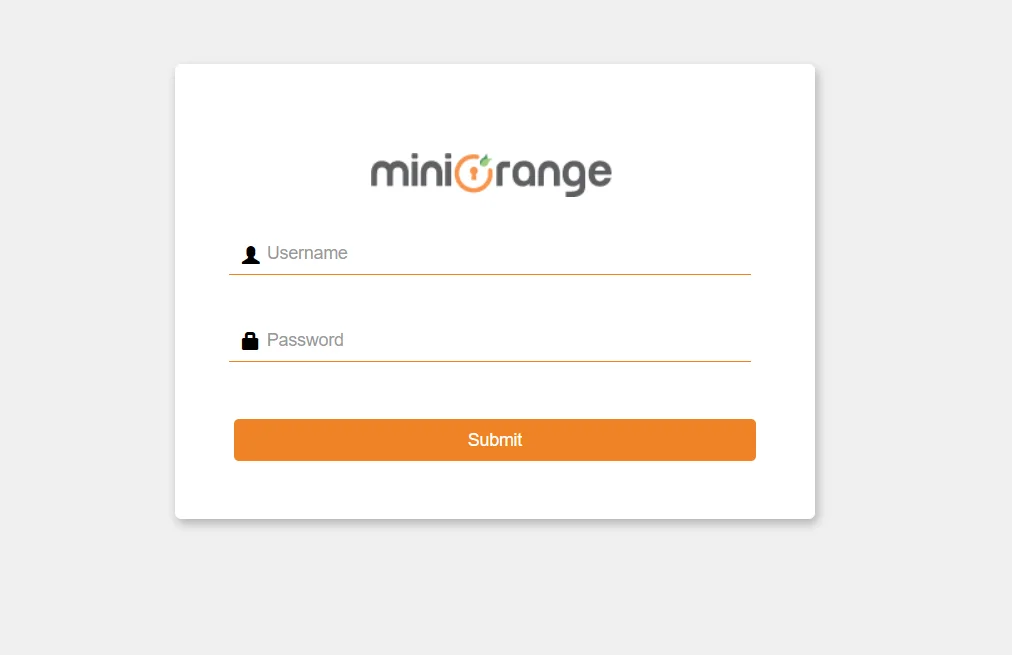 miniOrange ldap gateway login form