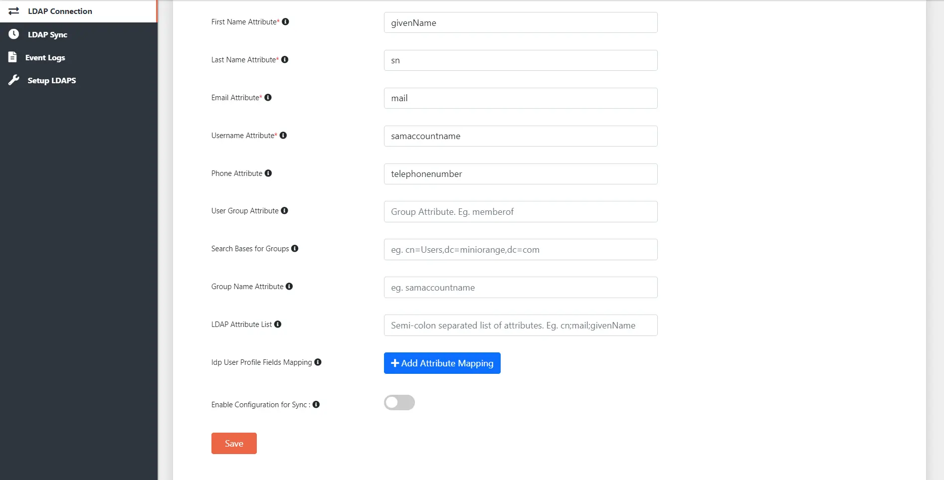 miniOrange ldap gateway configuration