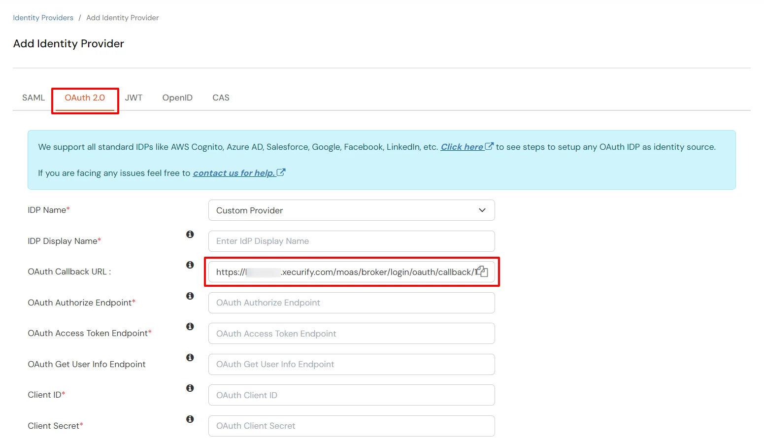 Aurelia SSO: Add OAuth2.0 Identity Provider