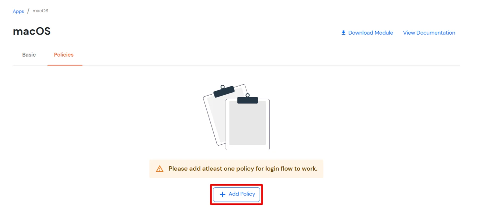 Add Policy as Two-Factor Authentication