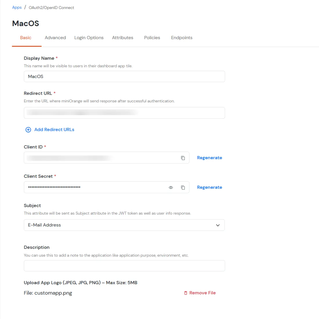 Paste URL in MacOS Basic Tab
