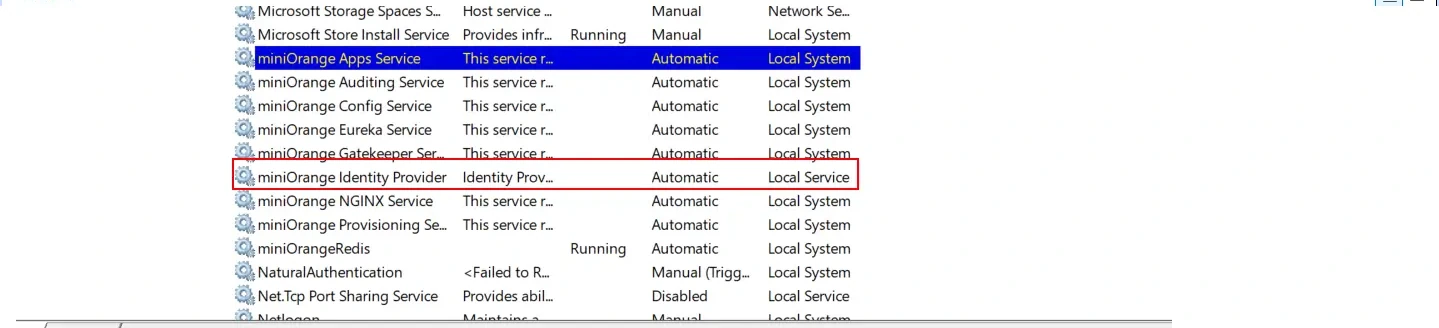 On-Premise IDP Server Windows Start
