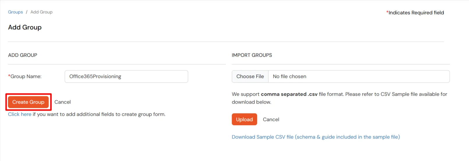 Add Group Name for Office 365 provisioning