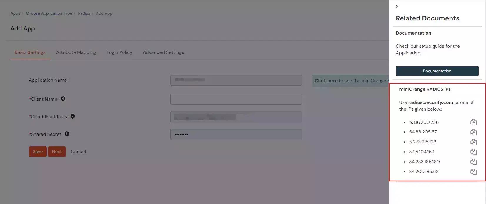 2FA/MFA for Meraki Client VPN : Radius server IPs