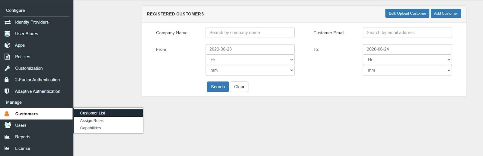 Configure Customer List