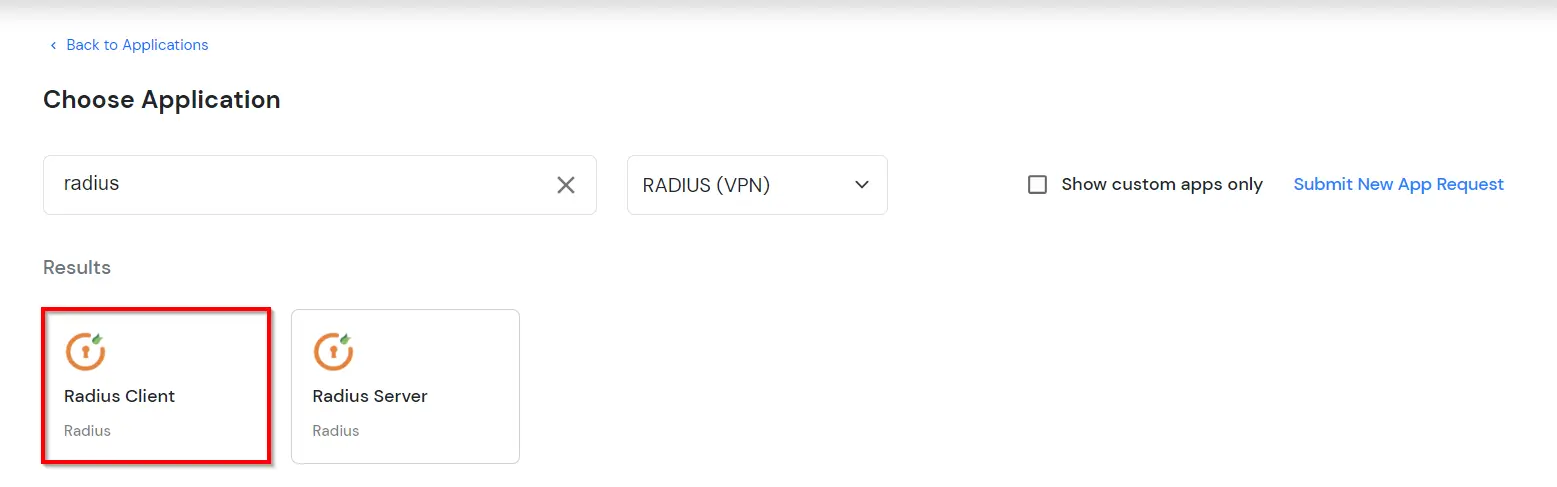MFA for Ubiquiti : Click on Radius Client